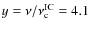 $y = \nu / \nu_{\rm c}^{\rm IC} = 4.1$