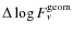 $\Delta \log F_\nu^{\rm geom}$