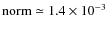 ${\rm norm} \simeq 1.4 \times 10^{-3}$