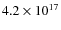 $4.2 \times 10^{17}$