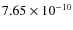 $7.65 \times 10^{-10}$