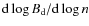 ${\rm d} \log B_{\rm d} / {\rm d} \log n$