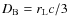 $D_{{\rm B}}=r_{{\rm L}}c/3$