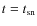 $t=t_{\rm sn}$