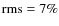 ${\rm rms} = 7\%$