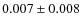$0.007 \pm 0.008$
