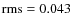 ${\rm rms} = 0.043$