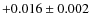 $+0.016 \pm 0.002$