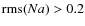 ${\rm rms}(Na)>0.2$
