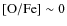 $\rm [O/Fe]\sim 0$