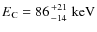 $E_{\rm C} = 86 {+21 \atop -14}~\rm keV$