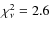 $\chi^2_\nu = 2.6$