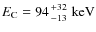$E_{\rm C} = 94 {+32 \atop -13}~\rm keV$