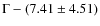 $\Gamma - (7.41 \pm 4.51)$