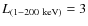 $L_{(1{-}200~\rm keV)} = 3$
