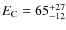 $E_{\rm C}=65^{+27}_{-12}$