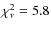 $\chi^2_\nu = 5.8$