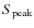 $S_{\rm {peak}}$
