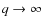 $q \to \infty $