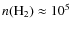 $n({\rm H_2}) \approx 10^5$