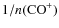 $1/n({\rm CO}^+)$