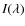 $I(\lambda)$