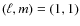 $(\ell ,m)=(1,1)$