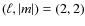 $(\ell , \vert m\vert)=(2,2)$
