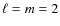 $\ell = m = 2$