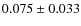 $0.075\pm 0.033$