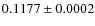 $0.1177\pm 0.0002$
