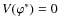 $V(\varphi^*)=0$