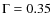 $\Gamma = 0.35$