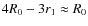 $4R_0 -3r_1 \approx R_0$