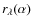 $r_{\lambda}(\alpha)$