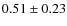 $0.51 \pm 0.23$