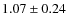 $1.07\pm 0.24$