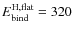 $E_{\rm
bind}^{\rm H, flat} = 320$