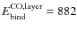 $E_{\rm bind}^{\rm CO, layer} = 882$