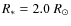 $R_* = 2.0 ~R_\odot$