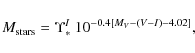 \begin{displaymath}M_{{\rm stars}}=\Upsilon^I_* ~ 10^{-0.4[M_V-(V-I)-4.02]},
\end{displaymath}