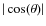 $\vert\cos(\theta)\vert$