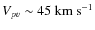 $V_{pv} \sim 45~{\rm km}~{\rm s}^{-1}$