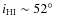 $i_{\rm H{\sc I}}
\sim 52\hbox{$^\circ$ }$