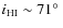 $i_{\rm H{\sc I}} \sim 71\hbox{$^\circ$ }$