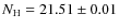 $N_{\rm H}=21.51\pm0.01$