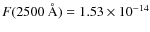 $F(2500~{\rm\AA})=1.53\times 10^{-14}$