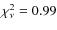 $\chi^{2}_{\nu}=0.99$