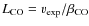 $L_{{\rm CO}}=v_{\rm exp}/\beta_{{\rm CO}}$