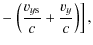 $\displaystyle - \left.\left( \frac{v_{y{\rm s}}}{c}+\frac{v_y}{c} \right) \right],$